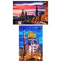 Dresden City and Yenidze Monument in Dresden, Germany - Set of 2 Postcards
