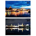 Skyline of Dresden and Dresden Old City, Germany - Set of 2 Postcards