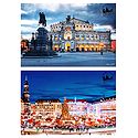 Theaterplatz and Christmas Market, Dresden, Germany - Set of 2 Postcards