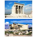 Temple of Athena Nike and Old Temple of Athena, Athens, Greece - Set of 2 Postcards