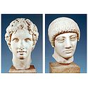 Bust Statue of Alexander the Great and Blond Kouros's Head of the Acropolis, Athens, Greece - Set of 2 Postcards