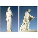 Statue of Peplos Kore and Statue of Athena, Athens, Greece - Set of 2 Postcards
