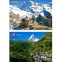 Matterhorn View from Zermatt and Gornergrat, Switzerland - Set of 2 Postcards