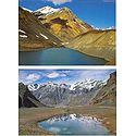 Suraj Tal in Lahaul and Lake Near Pangmo in Spiti - Set of 2 Postcards