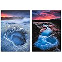 Hveravellir Hot Spring and Bruarfoss Waterfall, Iceland - Set of 2 Postcards