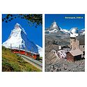 Matterhorn Peak and Gornergrat, Switzerland - Set of 2 Postcards