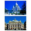 Sacre Coeur and Opera Garnier, Paris - Set of 2 Postcards