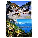 Gruyeres and Le Chateau de Chillon, Switzerland - Set of 2 Postcards