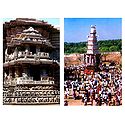 Belur Temple and Sri Ranganatha Swamy Car Festival - Set of 2 Postcards