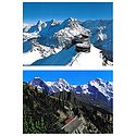 Schynige Platte and Restaurant at Scilthorn, Switzerland - Set of 2 Postcards