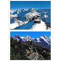 Schynige Platte and Restaurant at Scilthorn, Switzerland - Set of 2 Postcards