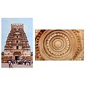 Sri Ranganatha Swamy Temple and Sculpture of Dilwara Temple, Mt. Abu - Set of 2 Postcards
