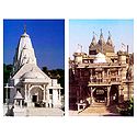 Birla Temple in Jaipur and Hutheesing Jain Temple in Ahmedabad - Set of 2 Postcards