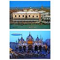 Saint Mark's Basilica and St. Mark's Square in Venice, Italy - Set of 2 Postcards