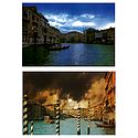 Venice Canal Sunset Landscape, Italy - Set of 2 Postcards