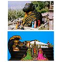 Nandi on Chamundi Hill and Sri Ranganathaswamy - Set of 2 Postcards