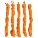 Set of 5 Saffron Yagyopaveet - Hindu Sacred Thread or Brahmin Thread