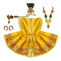 Yellow Dress and Accessories for 2 Inches Bal Gopal Idols