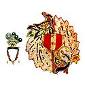 Multicolor Dress and Accessories for 4 Inches Bal Gopal Idol