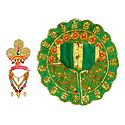 Green Dress and Accessories for 3.5 Inches Bal Gopal Idol