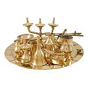 Brass Thali with Ritual Accessories