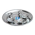 Stainless Steel Thali with Ritual Accessories