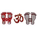 Om and Charan Sticker