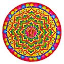 Colorful Alpana on Sticker Rangoli