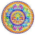 Diya Design on Glazed Paper Sticker