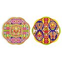 Set of 2 Multicolor Rangoli Stickers