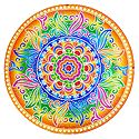 Diya Print on Sticker Rangoli