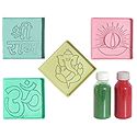 4 Rangoli Design with 2 Colorful  Powder