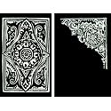 Set of Two Hand Painted White Rangoli Design on handmade Paper