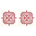 Pair of Printed Rangoli Paper Sticker