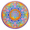 Peacock Print on Sticker Rangoli