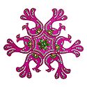 Magenta Acrylic Sticker Rangoli