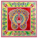 Welcome Print on Glazed Paper Sticker