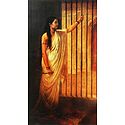 Imprisoned Lady Holding a Dagger