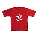 Hand Painted Om on Red T-Shirt