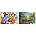 Radha Krishna and Krishna Balaram - Set of 2 Posters