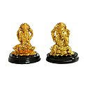 Set of 2 Resin Lakshmi,Ganesha for Car Dashboard