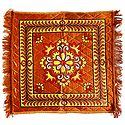 Dark Yellow Velvet Ritual Carpet Mat