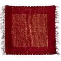 Red with Yellow Velvet Ritual Carpet Mat