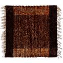 Brown with Yellow Velvet Ritual Carpet Mat