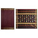 All-Over Golden Zari  Boota on Maroon Chanderi Saree with Zari Border and Pallu