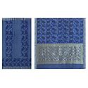Paisley Design on South Cotton Silk Saree  with Zari Pallu