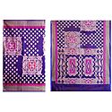 Purple Silk Cotton Saree with Weaved Design
