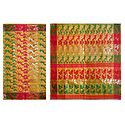 Light Saffron Dhakai Jamdani Saree with Border and Pallu
