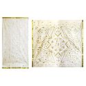 Ivory with Golden Dhakai Jamdani Saree with Border and Pallu