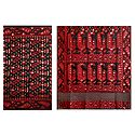Black with Red Dhakai Jamdani Saree with Border and Pallu